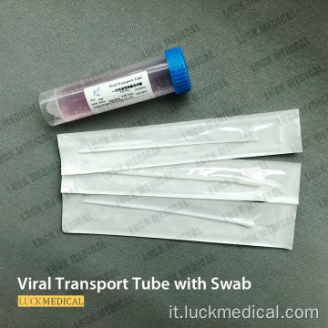 Virustransport kit etichettatura tubo doppi tamponi